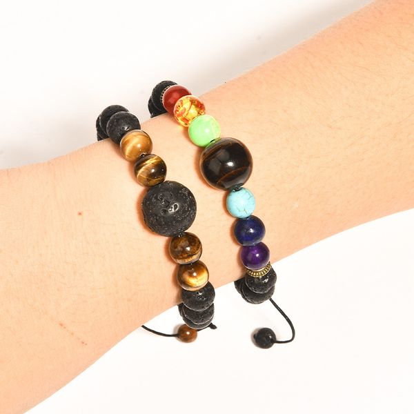 

bracelet charm men's fashion luxury tiger eye stone handmade jewelry, Golden;silver