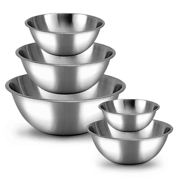 

sizes 16-32cm 304 stainless steel mixing bowls set for kitchen restaurant dinner soup salad bowl vegetable container