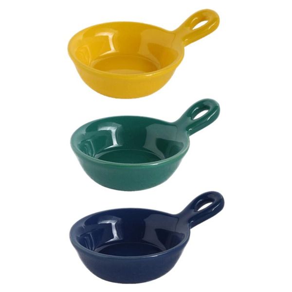 

dishes & plates 3pcs ceramic seasoning multifunctional flavor sauce dishware