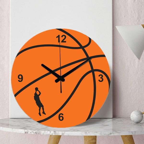 

wall clocks round basketball clock modern design fitness sport court for cool gift large reloj de pared living room bedoom home decor