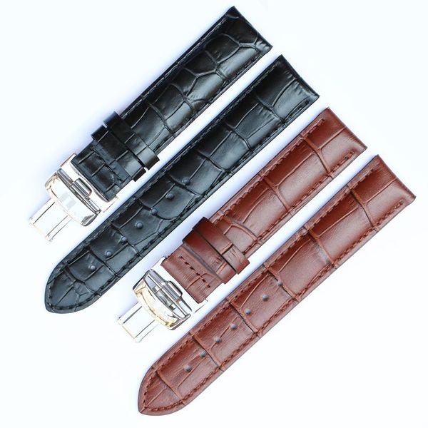 

watch bands accessories strap leather belt men t006 t41 with original, Black;brown