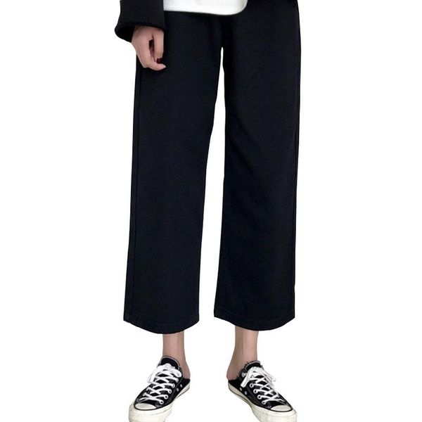 

women's jeans slacks women wide leg pants girl summer korean clothing casual cotton ulzzang trousers harajuku roupas calca pantalona, Blue