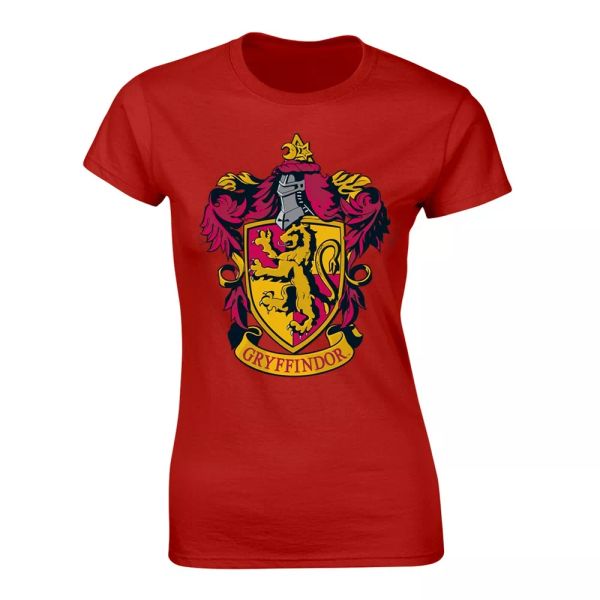 

ladies harry potter gryffindor licensed women ladies t-shirt, White;black