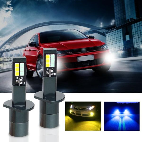 

car headlights led headlamps truck automobile fog lamp wo-color work lights accessories