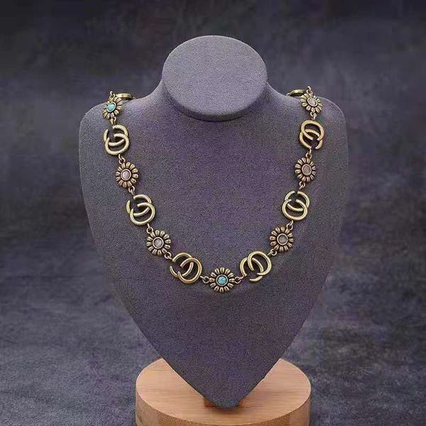 

luxury jewelry bracelet daisy turquoise brass necklace 2021 versatile ring earrings, Silver