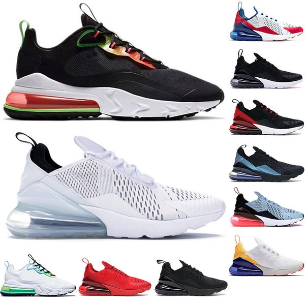 

eur 36-49 max 270 vapor mens running shoes university blue bred worldwide black white womens sports sneakers trainer