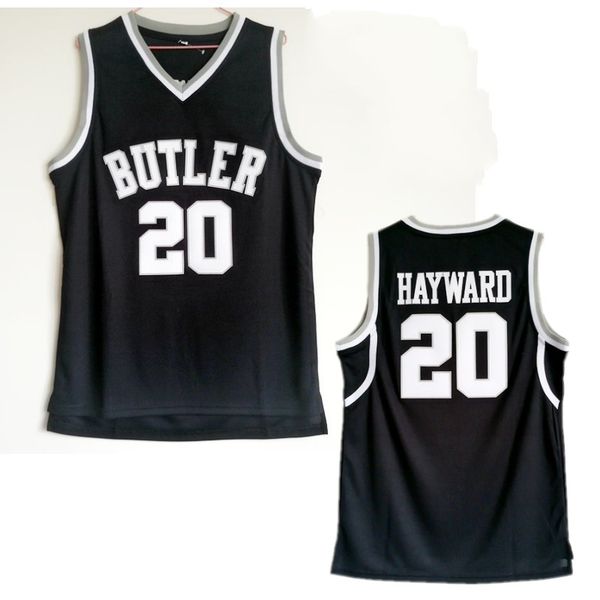 

#20 gordon hayward college basketball jerseys men's butler university stitched s, Black