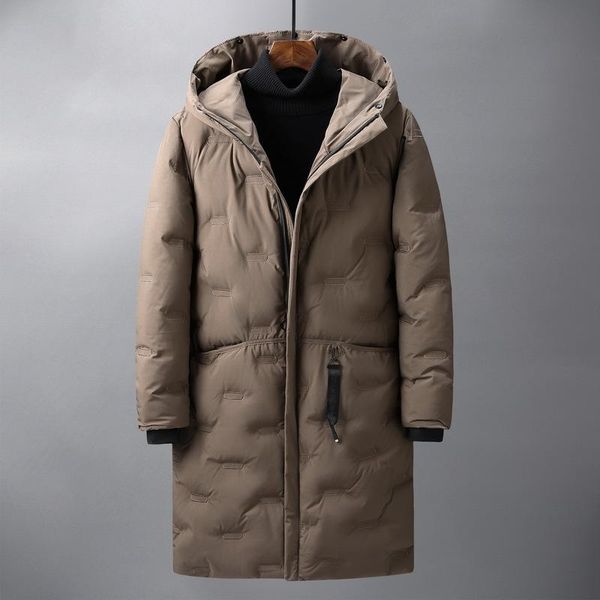 

men's down & parkas long jacket men thick winter hat detached warm parka waterproof windproof coat plus size s-4xl, Black