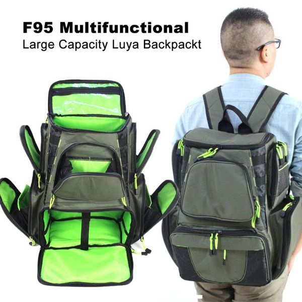 

fishing accessories large capacity travel outdoor men women portable hiking storage bag backpack multi pocket trekking sport multifunctional