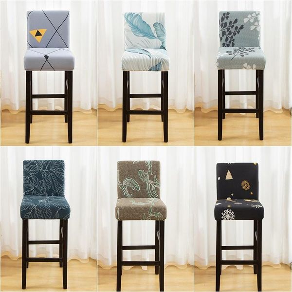 

1pc geometric bar chair cover seat stool slipcover el banquet dining kitchen barber shop stretch removeable covers