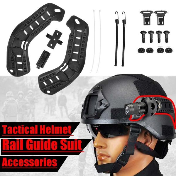 

tactical helmets 18pcs/set helmet accessory rail mount military hunting paintball fast side guide mich 2000