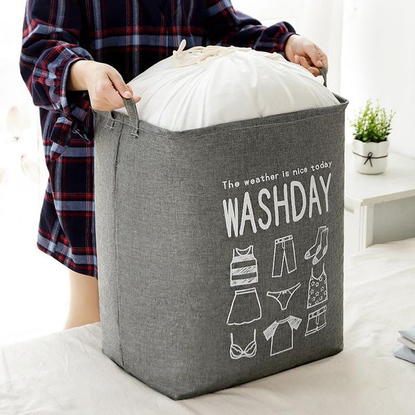 

clothing & wardrobe storage drawstring clothes bag comforter foldable laundry basket sundries underwear toy diy bucket with visible window