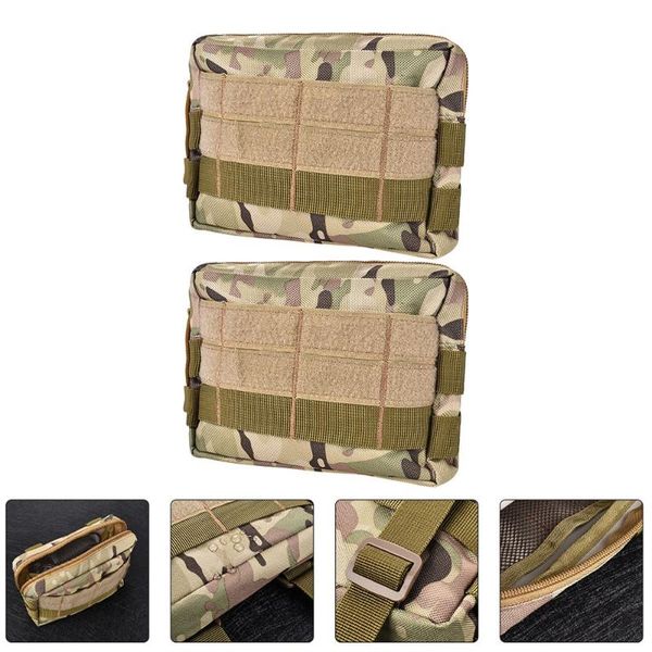 

outdoor bags 2pcs waist pack multi-purpose utility pouch oxford cloth