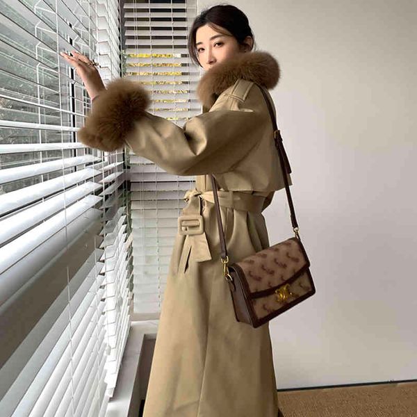 

blends women's parker parka winter coats thick fur collar jacket coat quality, Black