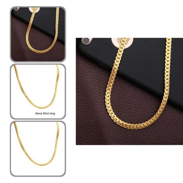 

chains electroplating wear-resistant geometry necklace for daily wear, Silver