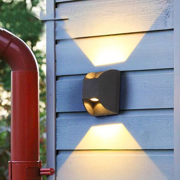 

6w modern outdoor led wall light waterprrof up down garden porch lamp villa el park balcony courtyard sconces lamps