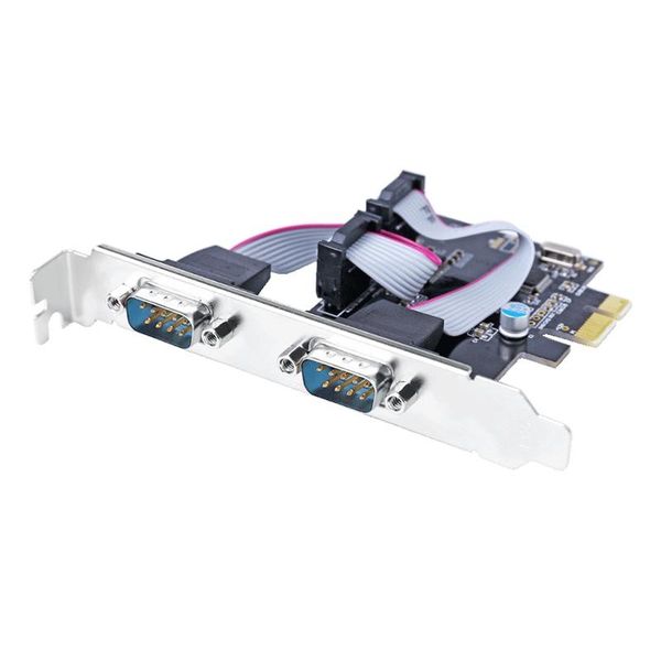 

pci-e serial port card deskcomputer pcie to com rs232 industrial control db9-pin expansion cables & connectors