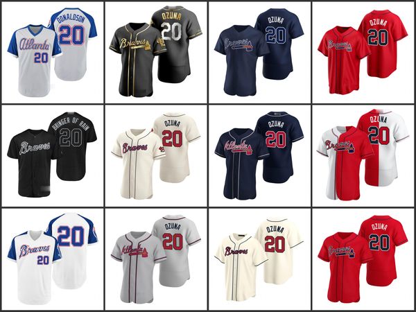 

atlanta braves men 20marcell ozunae men youth jersey, Black;red