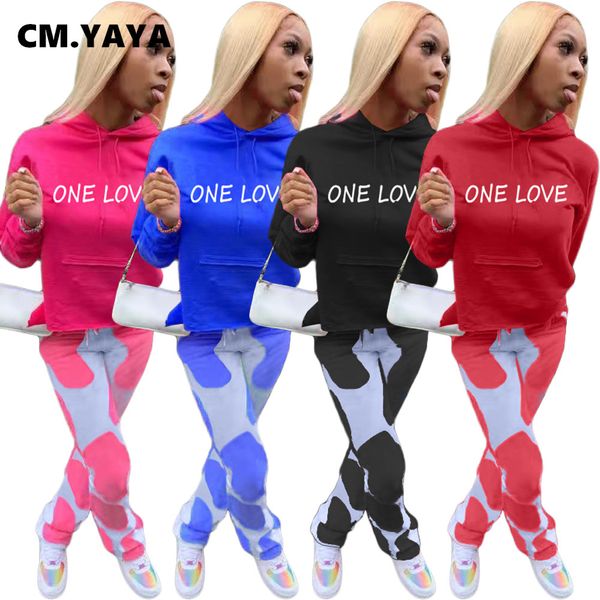 

active two 2piece set for women fall winter fitness outfits letter hoodies + bellbottom flare pants set street trasuitby air, White