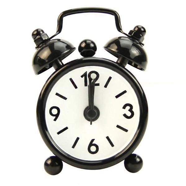 

other clocks & accessories classic mini alarm clock electronic round number double bell desk table durable digital quartz retro cute home de