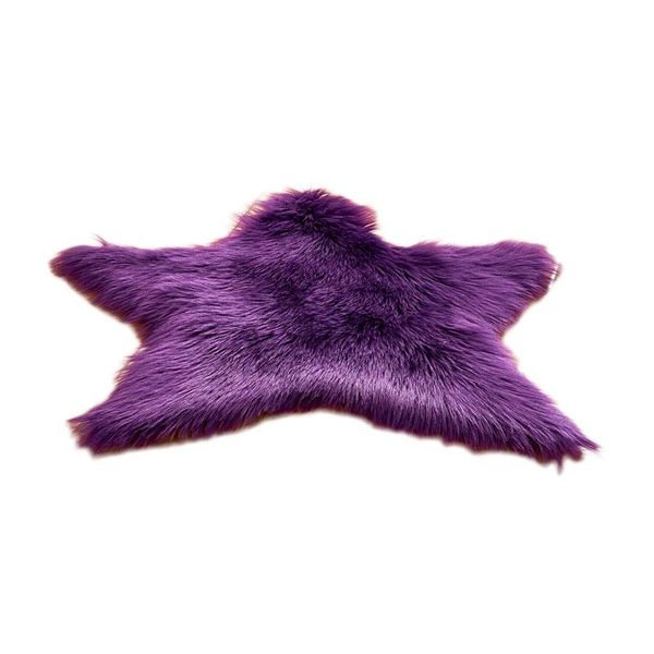 

carpets pentagram faux fur rug five pointed star living room floor mat imitation artificial wool plush non-slip doormat