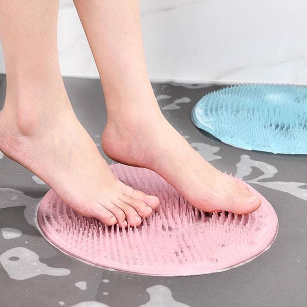 

bath mats foot brush massager non slip shower tub mat with suction cups tpr cleaner exfoliator pads fp8