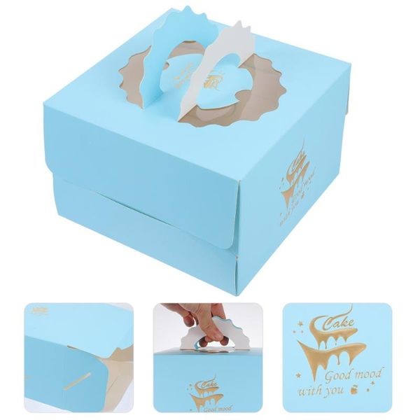 

gift wrap 10pcs gold blocking cake box paper cookies storage for birthday party