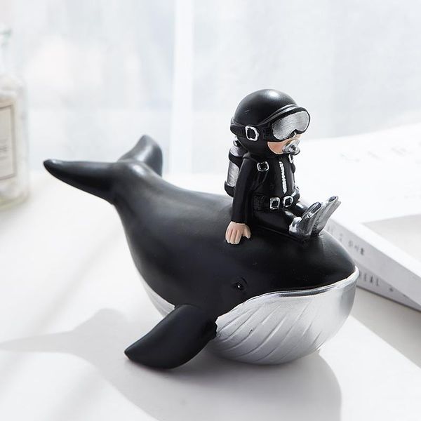 

decorative objects & figurines [hht] modern simple diver sculpture marine life small ornaments creative cute office deskliving room bedr
