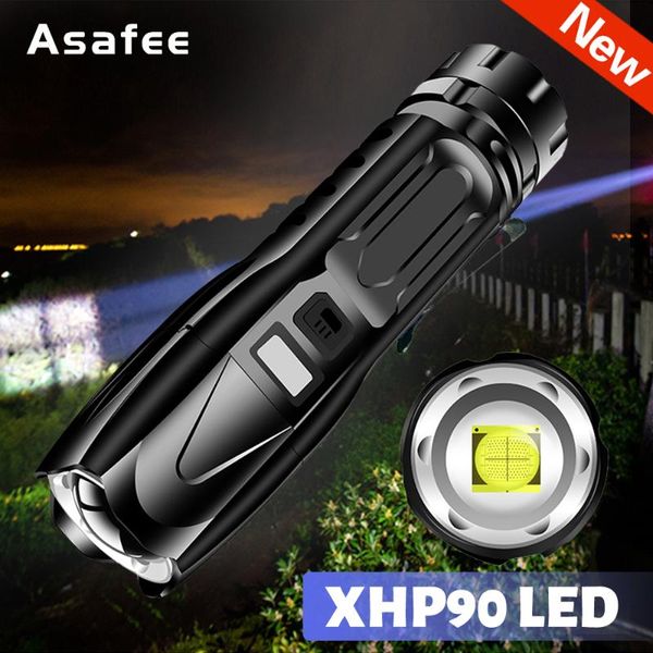 

flashlights torches powerful xhp90 led lamp zoom torch usb rechargeable tactical light camping hunting flash