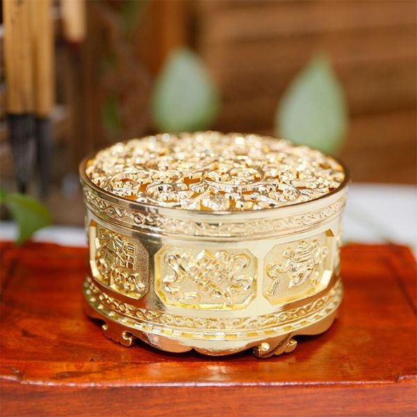 

fragrance lamps metal incense burner vintage hollow out alloy stick cone coil holder ash catcher tray bowl meditation decor