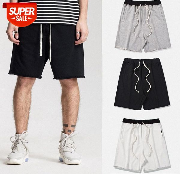 

kanye west same street coconut style loose solid color shorts #ml9u, Black