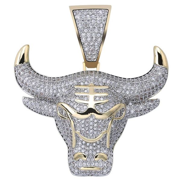 

fashion simple bull head pendant necklace outer sliding object casual men and women necklaces, Silver