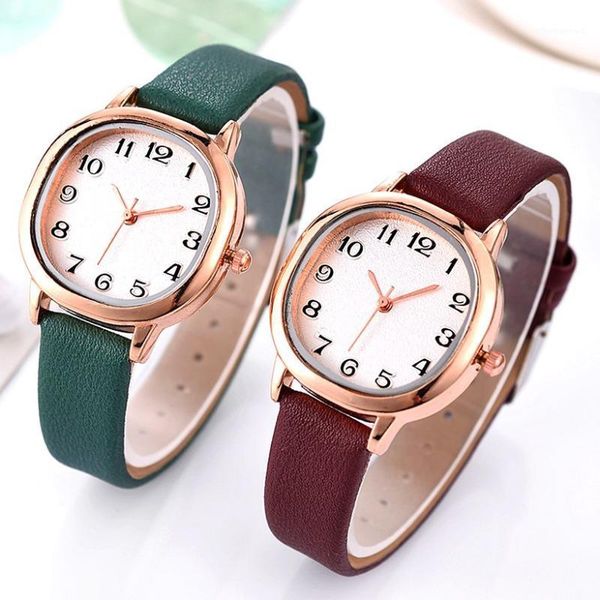 

wristwatches women watch stylish exquisite minimalist digital star belt lady quartz gift watches fashion 2021 designer, Slivery;brown