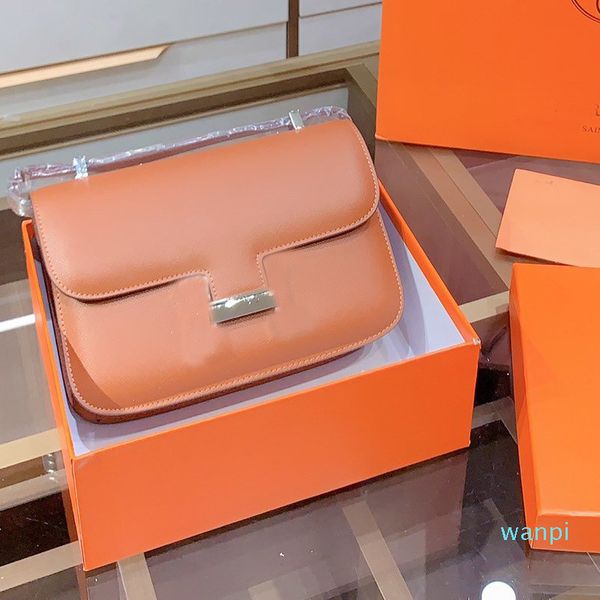 

designer- crossbody handbag women single shoulder bag genuine leather wallet style stewardess bag silver buckle