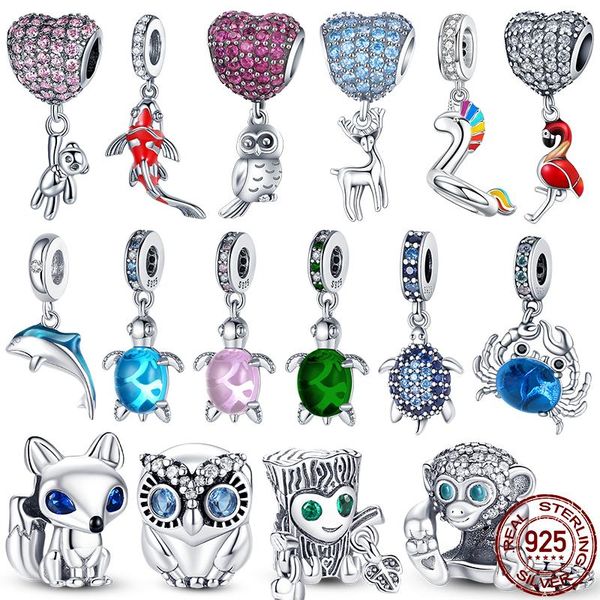 

other 100% 925 sterling silver pet animal series charms bead fits original bracelet pendant woman fashion fine jewelr