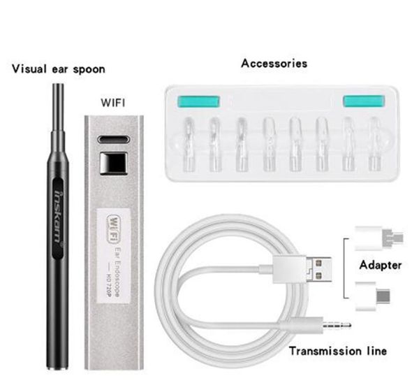 

cameras 3.9mm 720p wireless wifi earpick endoscope ear camera otoscope