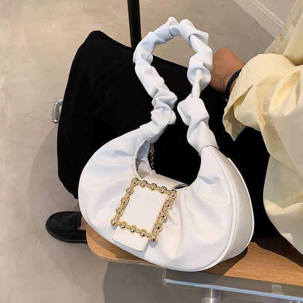 

shoulder bags niche design pleated bag women all-match 2021 fashion chain messenger underarm handbag width: 25cm