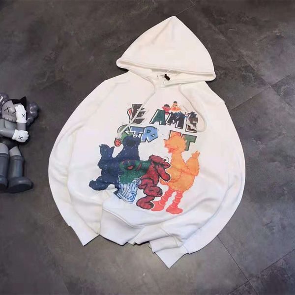 

brand hoodie 2021 autumn winter new pullover hooded animation printing casual loose slim age reducing men's women's same couple&#0, Black