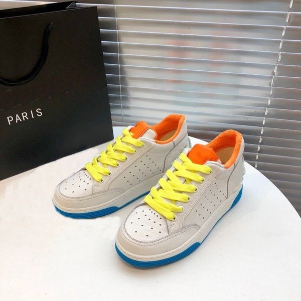

2021 women fashion shoes leather lace up platform sole sneakers white black several colors casual shoe