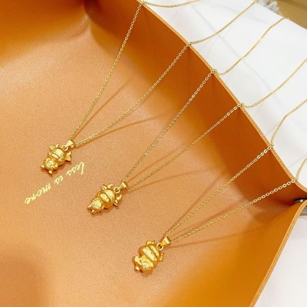 

little taurus pendant shajin women's fashion necklace zodiac ox natal year transfer clavicle necklaces, Silver