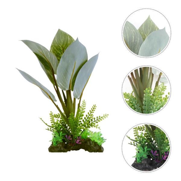 

3pcs fish tank aquarium grass artificial water underwater landscape decorations