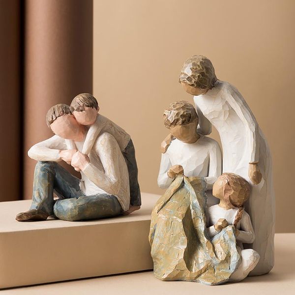

decorative objects & figurines home decoration accessories tv cabinet love family resin miniacture wedding gift living room