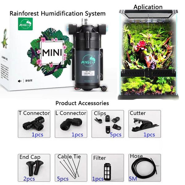 

watering equipments fish tank silent electric pump rainforest pet humidification cooling system reptile terrarium misting device