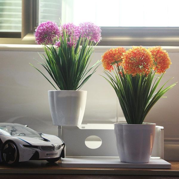 

decorative flowers & wreaths artificial plant potted plastic flower table ornaments christmas simulation bonsai craft green