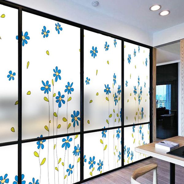 

window stickers 2021 color scrub windows glass bathroom electrostatic balcony frosted film sunscreen 56