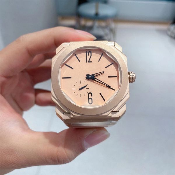 

men's luxury square watch mechanical movement steel belt waterproof outdoor leisure fashion watch aaa quality, Slivery;brown