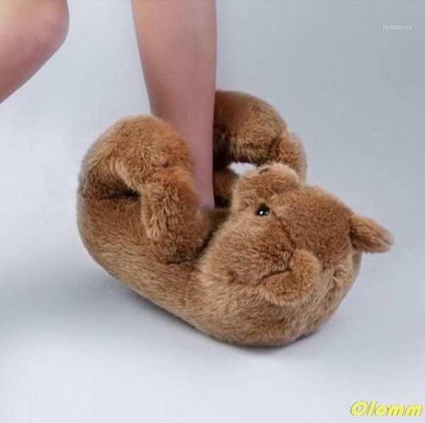 

winter slippers women warm home ladies cute pink shoes woman house indoor / men big size 35-411, Black