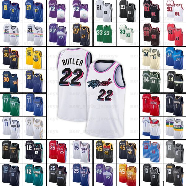 

kevin kyrie harden durant irving antetokounmpo basketball jerseys booker dwyane ja luka morant doncic wade kawhi a5 leonard george luka joel, Black;red