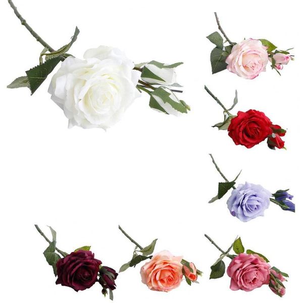 

artificial flowers retro silk rose bouquet hydrangea peony vintage bride holding fake flower home wedding decoration accessories decorative