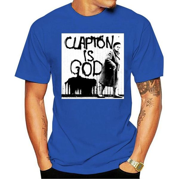 

men's t-shirts eric clapton is god poste t-shirt size s-5xl, White;black